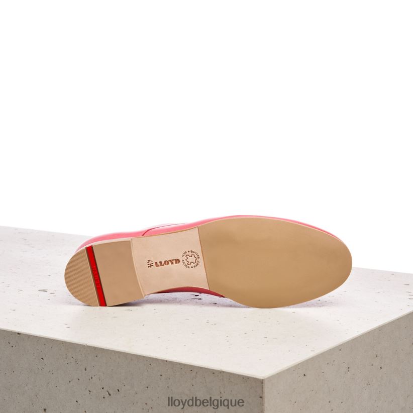 LLOYD demi-chaussures en cuir lisse à lacets femmes rose 4Z6Z661093 chaussures