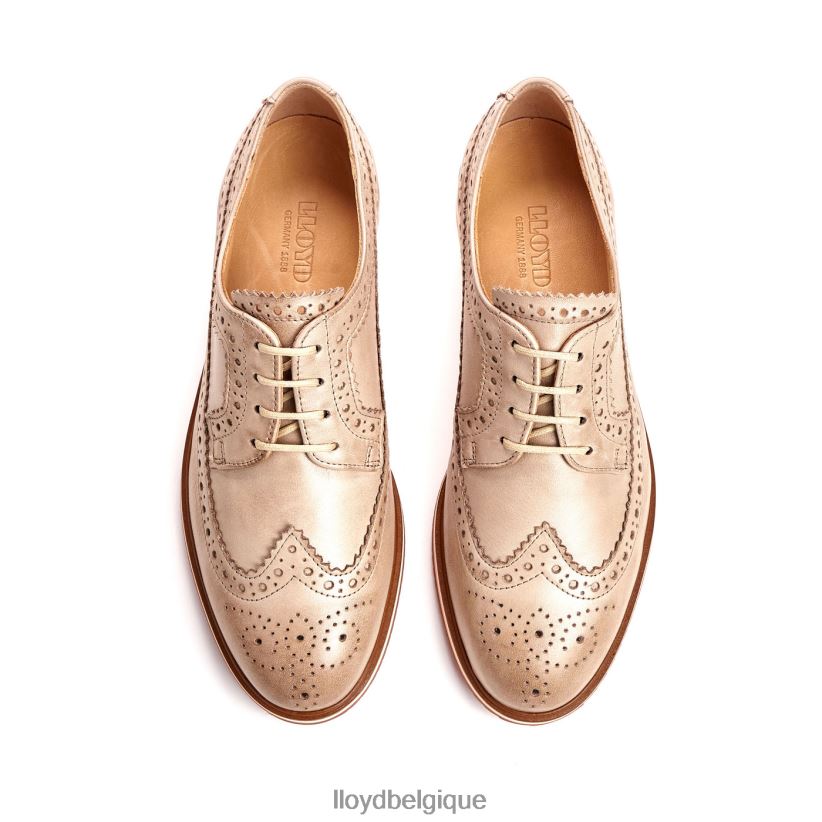 LLOYD demi-chaussures en cuir à lacets femmes beige 4Z6Z661008 chaussures