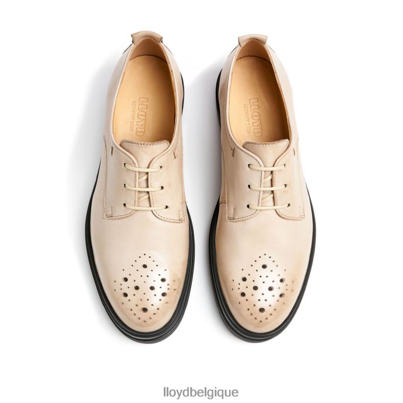 LLOYD demi-chaussures en cuir à lacets femmes beige 4Z6Z661029 chaussures