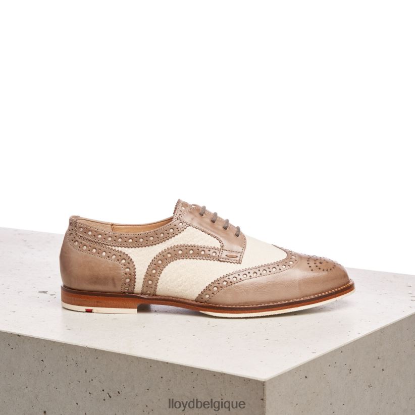 LLOYD demi-chaussures en cuir à lacets femmes beige 4Z6Z661065 chaussures