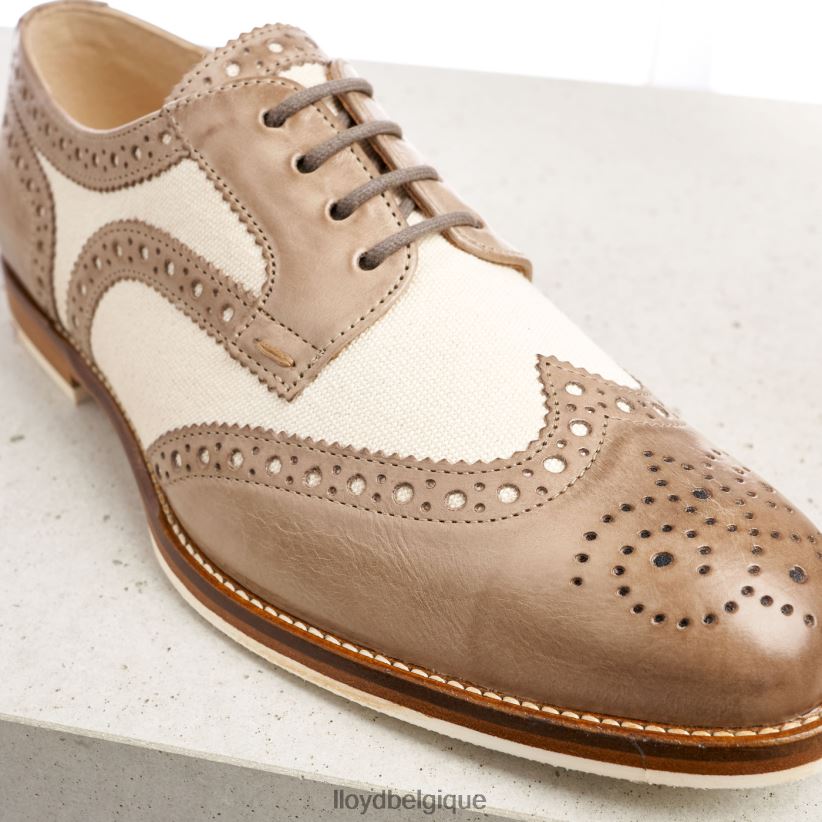 LLOYD demi-chaussures en cuir à lacets femmes beige 4Z6Z661065 chaussures