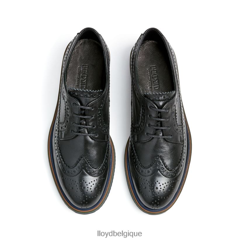 LLOYD demi-chaussures en cuir à lacets femmes noir 4Z6Z661031 chaussures