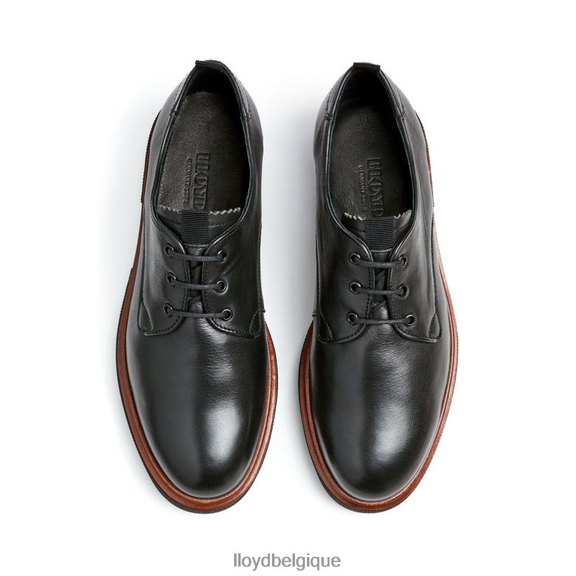LLOYD demi-chaussures en cuir à lacets femmes noir 4Z6Z661049 chaussures