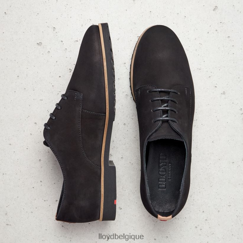 LLOYD demi-chaussures à lacets en cuir Rogh femmes noir 4Z6Z661071 chaussures