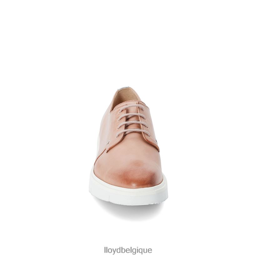 LLOYD demi-chaussures à lacets en cuir lisse femmes beige 4Z6Z661180 chaussures