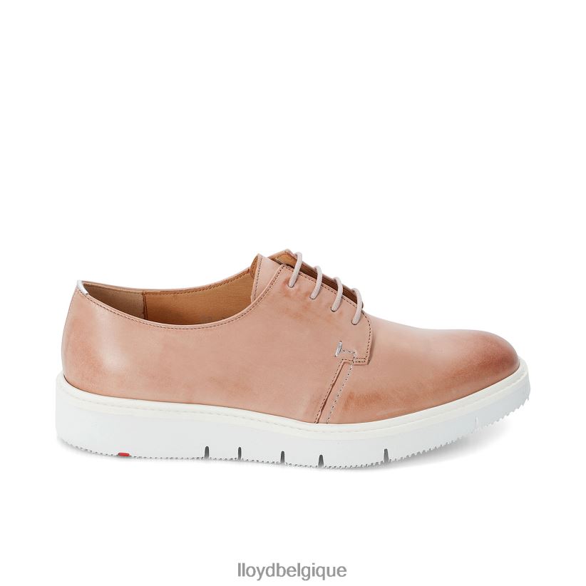 LLOYD demi-chaussures à lacets en cuir lisse femmes beige 4Z6Z661180 chaussures