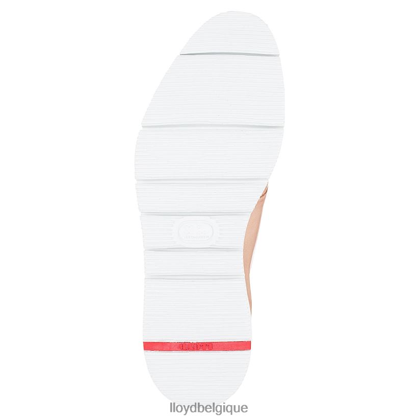 LLOYD demi-chaussures à lacets en cuir lisse femmes beige 4Z6Z661180 chaussures