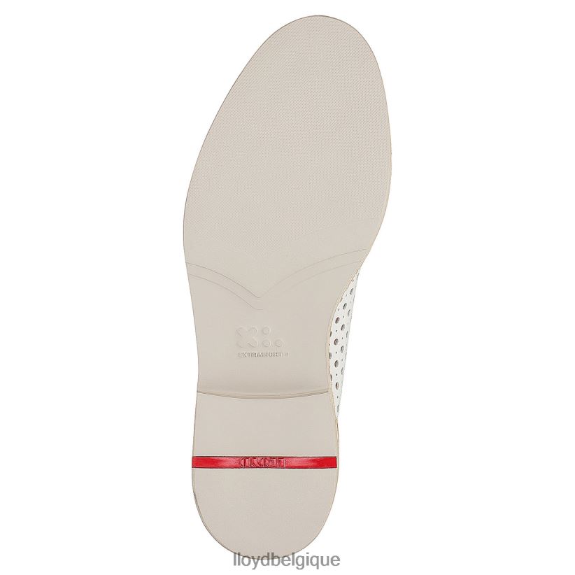 LLOYD demi-chaussures à lacets en cuir lisse femmes blanc 4Z6Z661184 chaussures