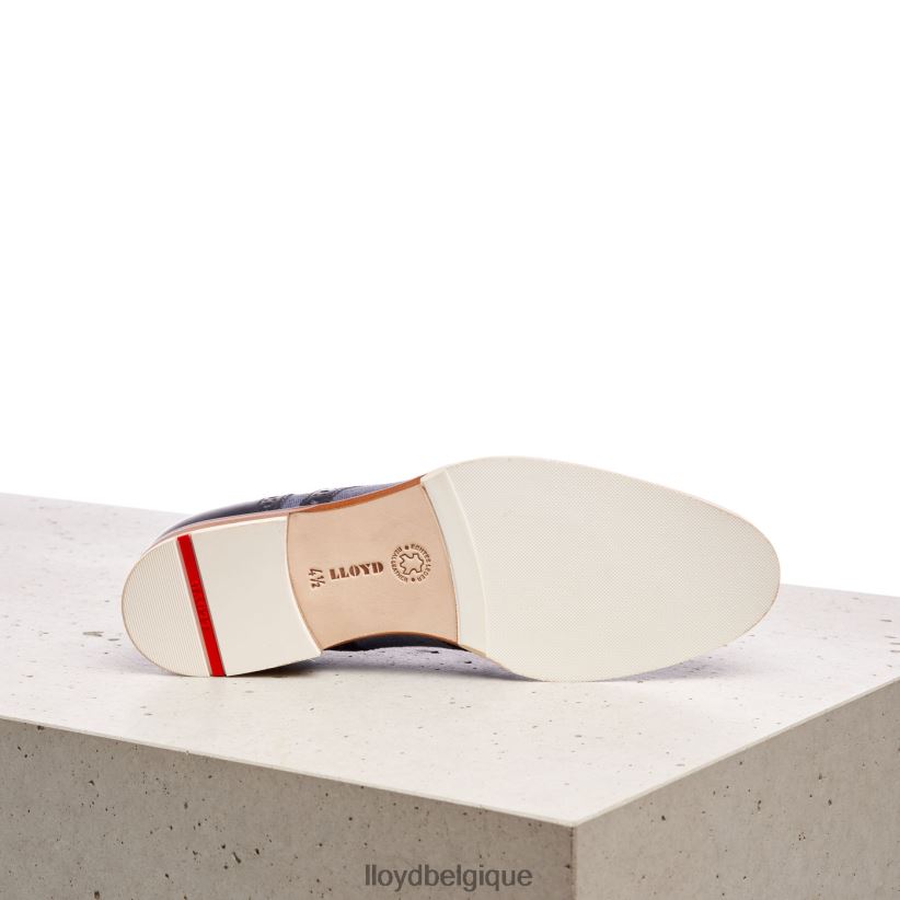 LLOYD demi-chaussures à lacets en cuir lisse femmes bleu 4Z6Z661086 chaussures