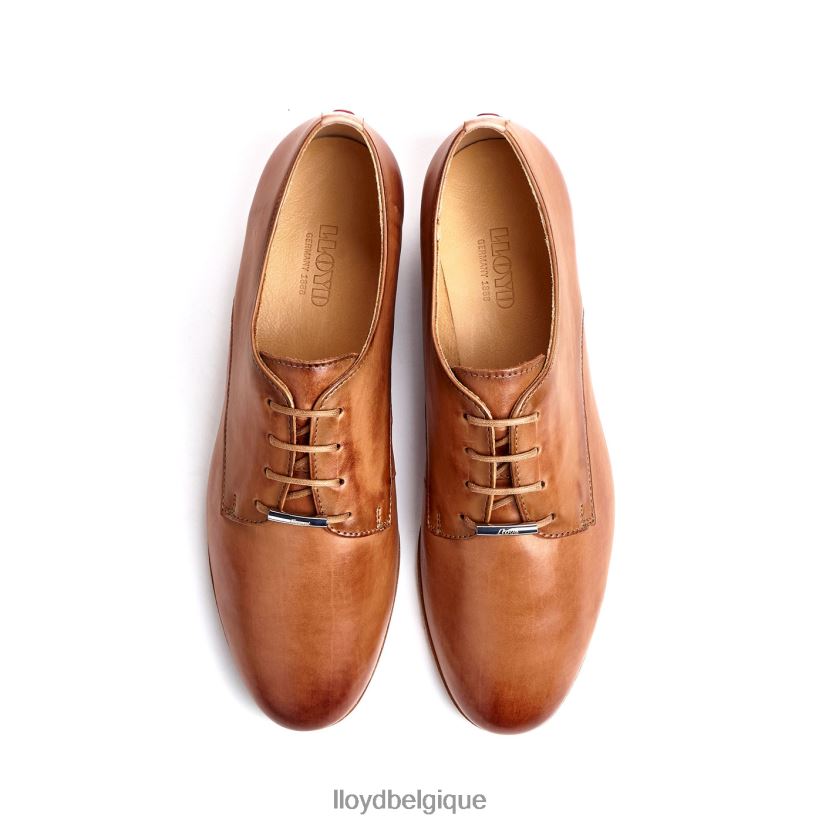 LLOYD demi-chaussures à lacets en cuir lisse femmes brun 4Z6Z661067 chaussures