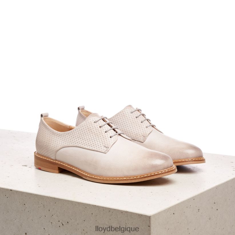 LLOYD demi-chaussures à lacets en cuir lisse femmes gris 4Z6Z661190 chaussures