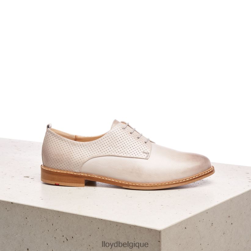 LLOYD demi-chaussures à lacets en cuir lisse femmes gris 4Z6Z661190 chaussures