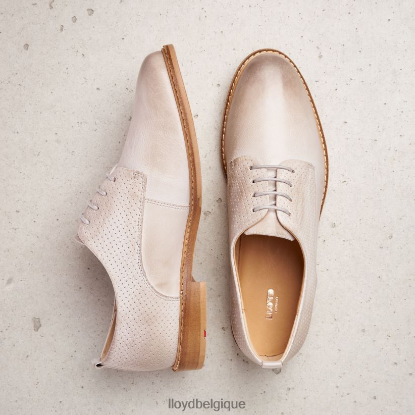 LLOYD demi-chaussures à lacets en cuir lisse femmes gris 4Z6Z661190 chaussures