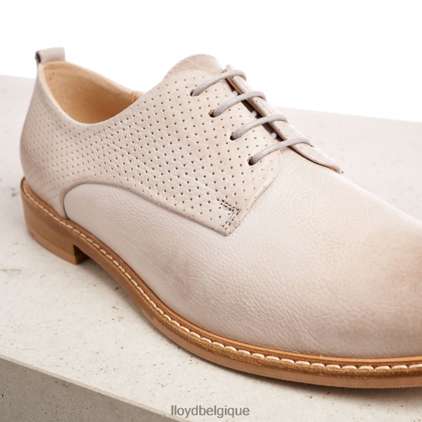 LLOYD demi-chaussures à lacets en cuir lisse femmes gris 4Z6Z661190 chaussures