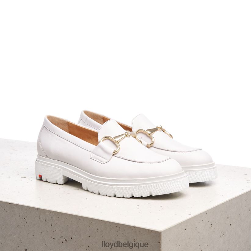 LLOYD mule à enfiler en cuir lisse femmes blanc 4Z6Z661011 chaussures