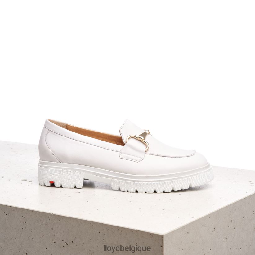 LLOYD mule à enfiler en cuir lisse femmes blanc 4Z6Z661011 chaussures