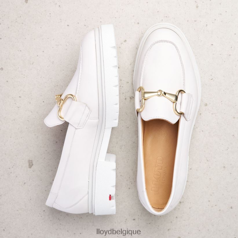 LLOYD mule à enfiler en cuir lisse femmes blanc 4Z6Z661011 chaussures