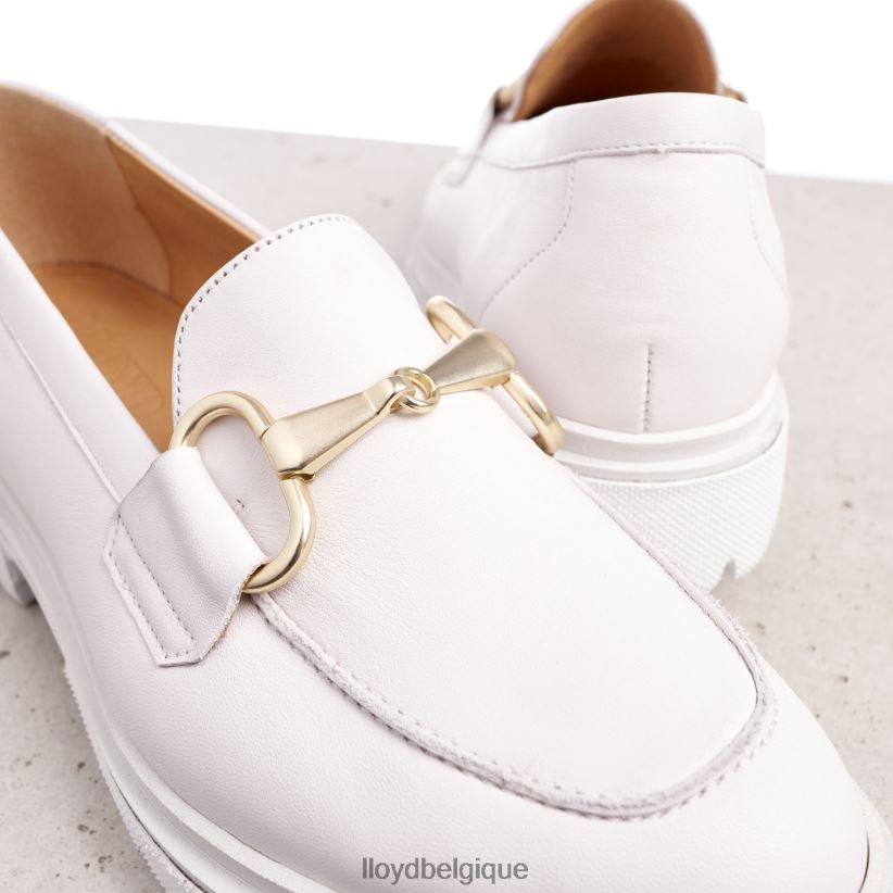 LLOYD mule à enfiler en cuir lisse femmes blanc 4Z6Z661011 chaussures