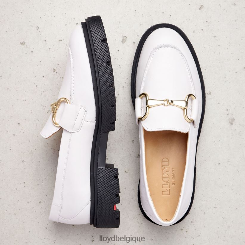 LLOYD mule à enfiler en cuir lisse femmes blanc 4Z6Z661034 chaussures