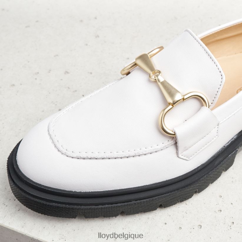LLOYD mule à enfiler en cuir lisse femmes blanc 4Z6Z661034 chaussures