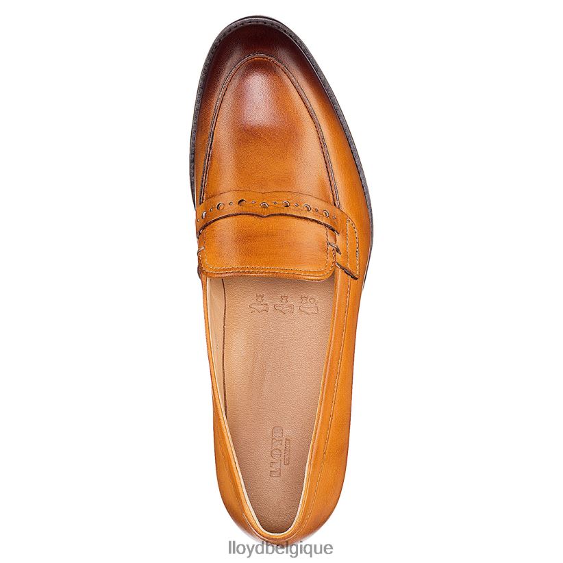 LLOYD mule à enfiler en cuir lisse femmes jaune 4Z6Z661094 chaussures