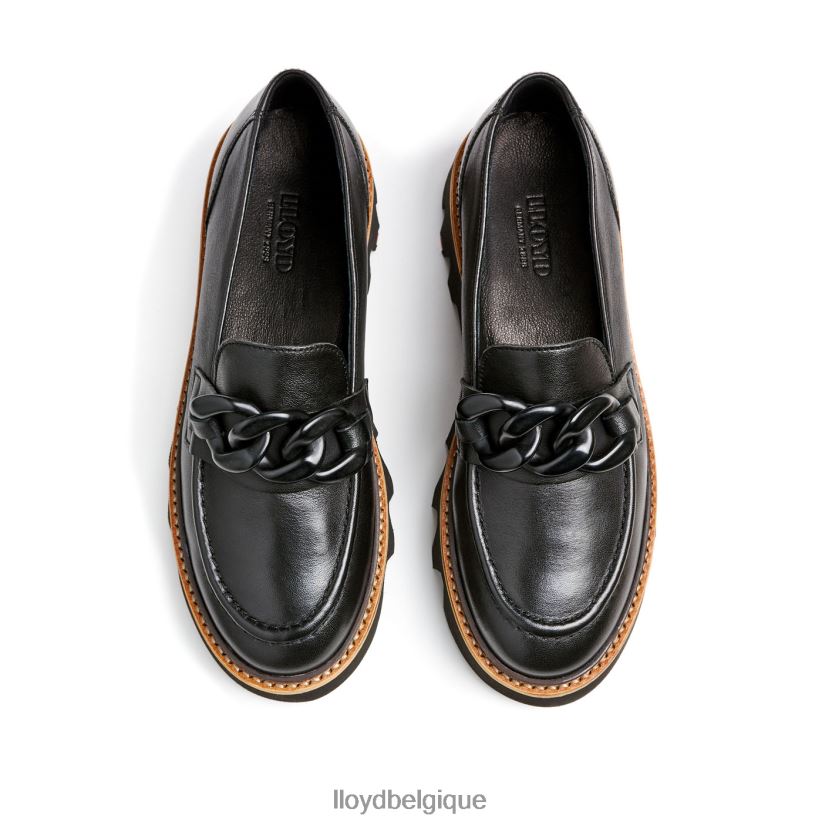 LLOYD mule à enfiler en cuir lisse femmes noir 4Z6Z661018 chaussures