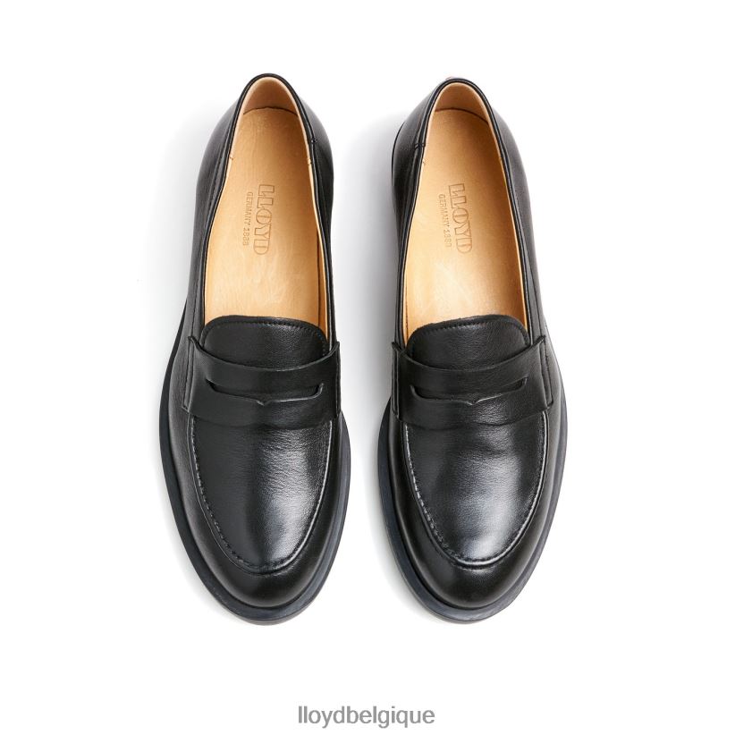 LLOYD mule à enfiler en cuir lisse femmes noir 4Z6Z661025 chaussures