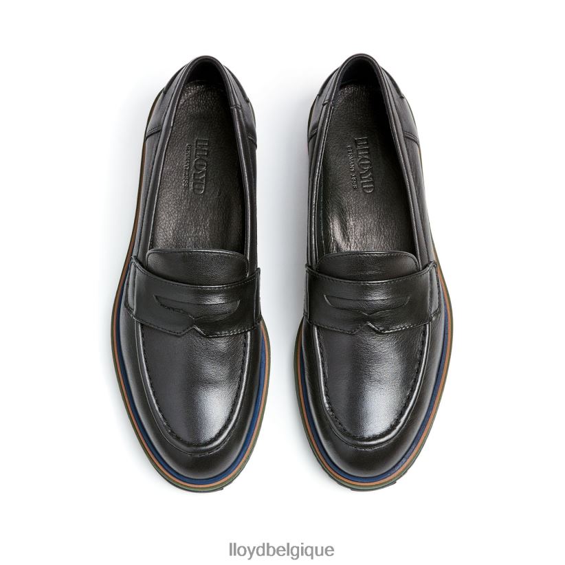 LLOYD mule à enfiler en cuir lisse femmes noir 4Z6Z661046 chaussures