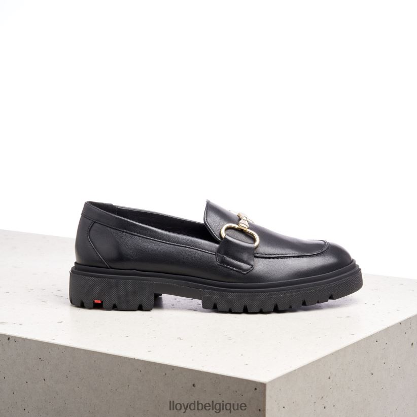 LLOYD mule à enfiler en cuir lisse femmes noir 4Z6Z661357 chaussures