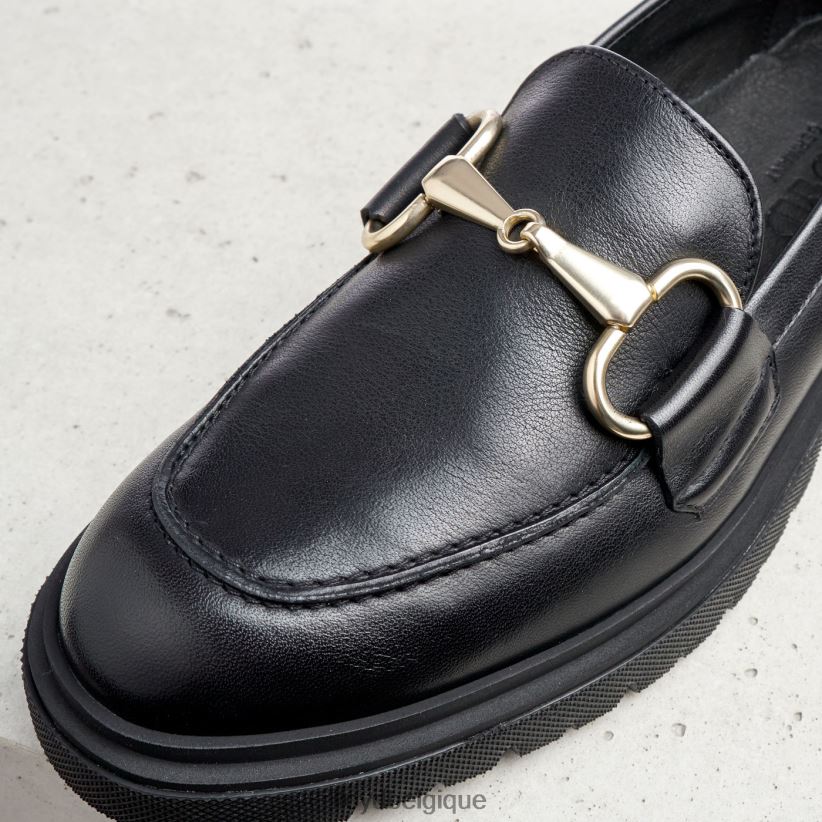 LLOYD mule à enfiler en cuir lisse femmes noir 4Z6Z661357 chaussures