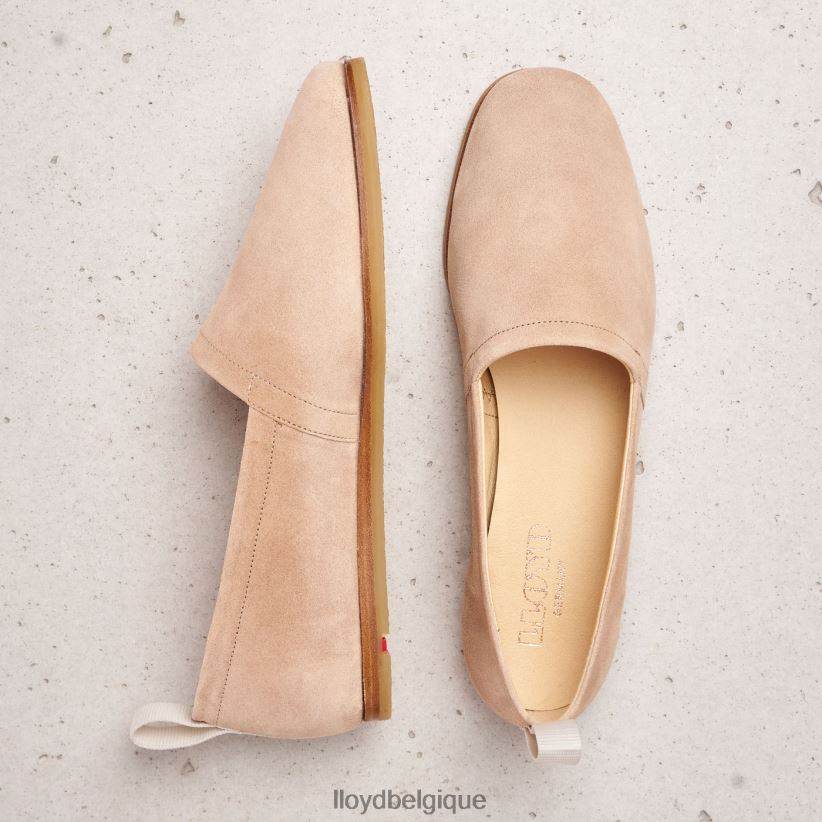 LLOYD pantoufle en cuir à enfiler femmes beige 4Z6Z661129 chaussures