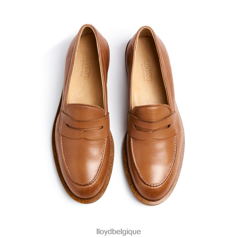 LLOYD pantoufle à enfiler en cuir brut femmes brun 4Z6Z661026 chaussures