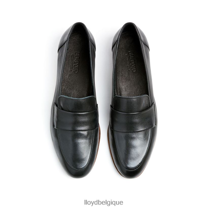 LLOYD pantoufle à enfiler en cuir brut femmes noir 4Z6Z661005 chaussures