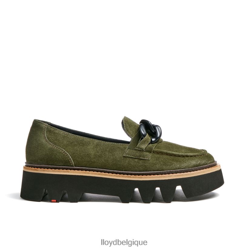 LLOYD pantoufle à enfiler en cuir brut femmes vert 4Z6Z661019 chaussures