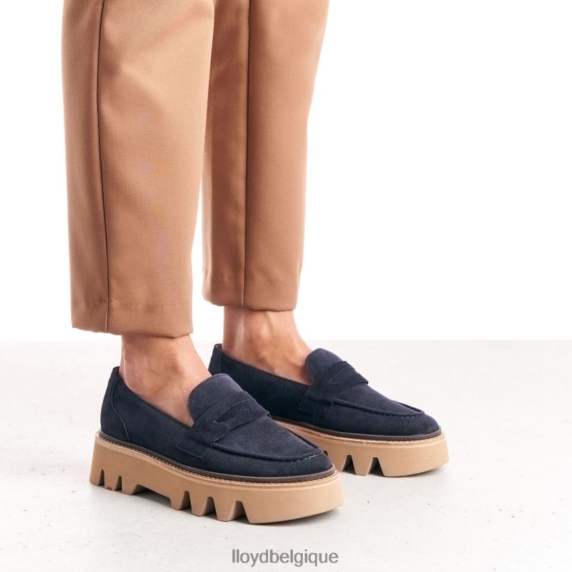 LLOYD pantoufle à enfiler en cuir femmes bleu 4Z6Z661074 chaussures