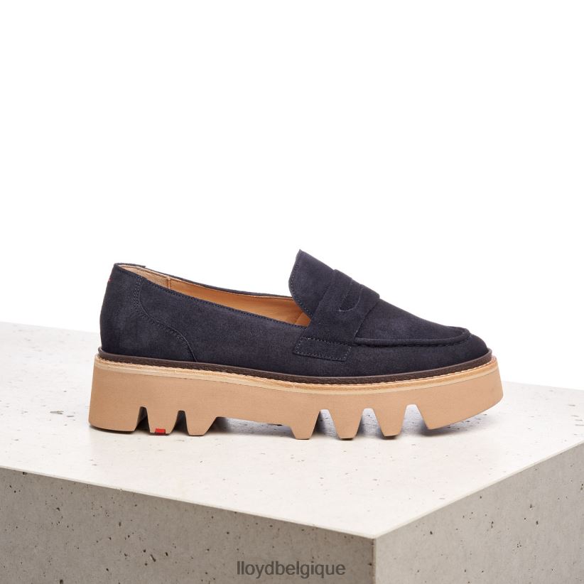 LLOYD pantoufle à enfiler en cuir femmes bleu 4Z6Z661074 chaussures