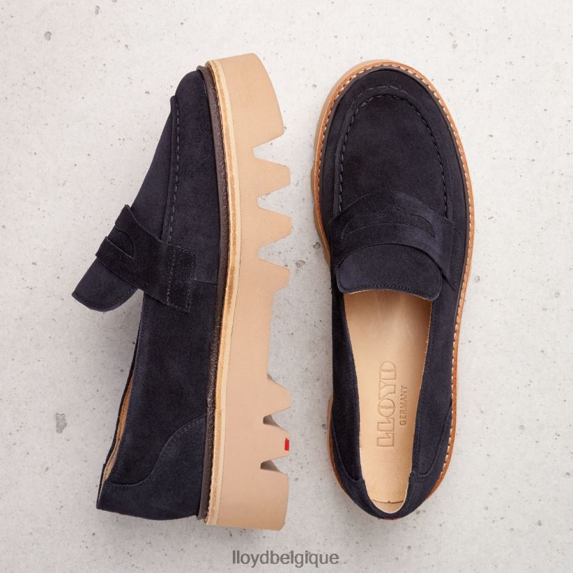 LLOYD pantoufle à enfiler en cuir femmes bleu 4Z6Z661074 chaussures