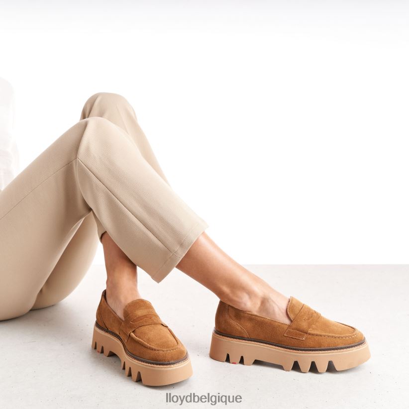 LLOYD pantoufle à enfiler en cuir femmes brun 4Z6Z661055 chaussures