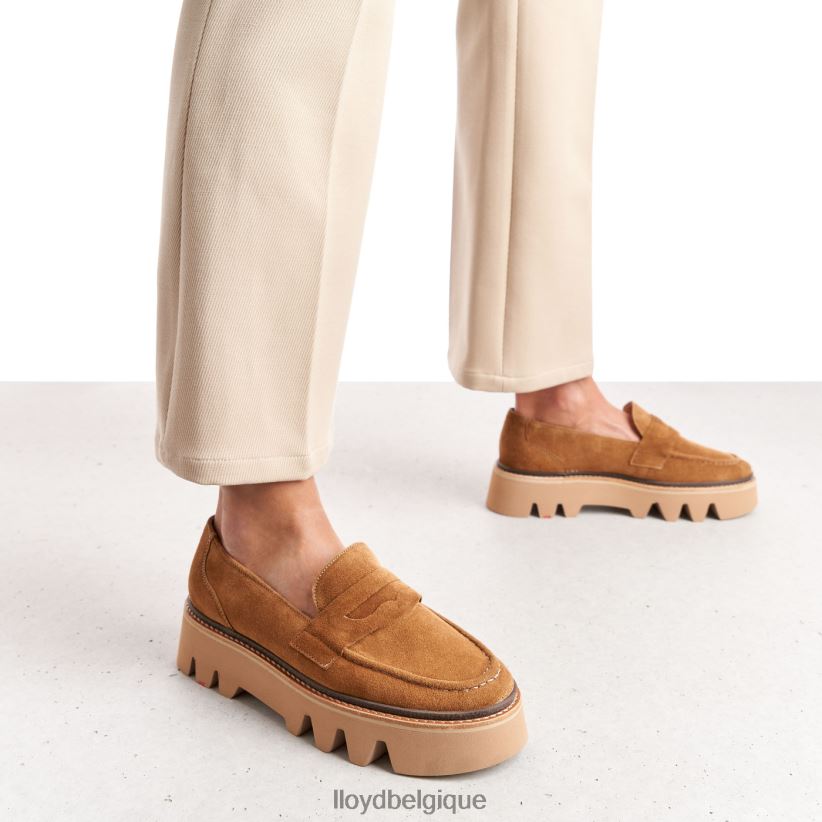 LLOYD pantoufle à enfiler en cuir femmes brun 4Z6Z661055 chaussures