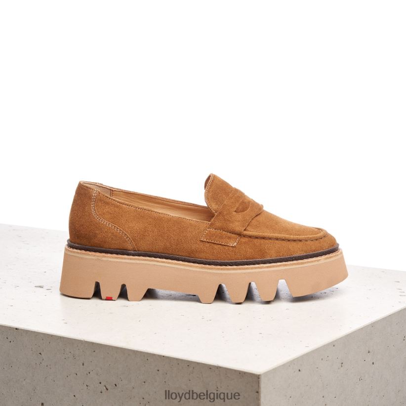 LLOYD pantoufle à enfiler en cuir femmes brun 4Z6Z661055 chaussures