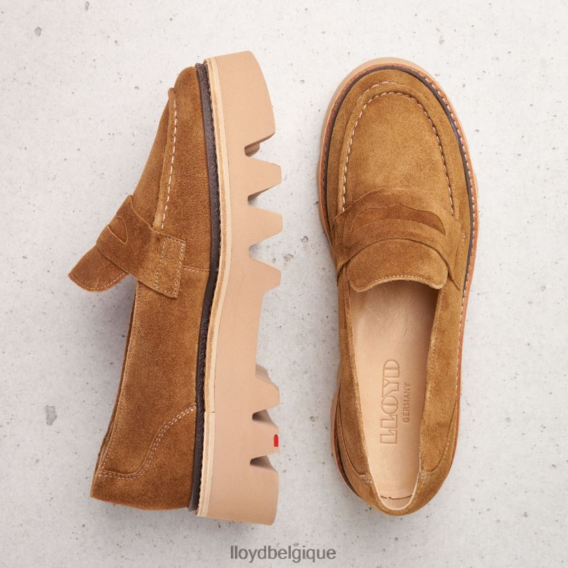 LLOYD pantoufle à enfiler en cuir femmes brun 4Z6Z661055 chaussures