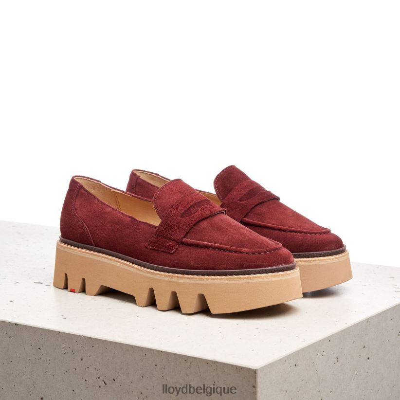 LLOYD pantoufle à enfiler en cuir femmes rouge 4Z6Z661073 chaussures