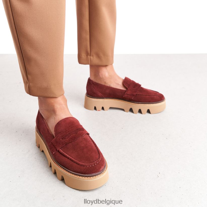 LLOYD pantoufle à enfiler en cuir femmes rouge 4Z6Z661073 chaussures