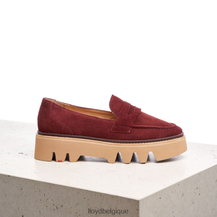 LLOYD pantoufle à enfiler en cuir femmes rouge 4Z6Z661073 chaussures