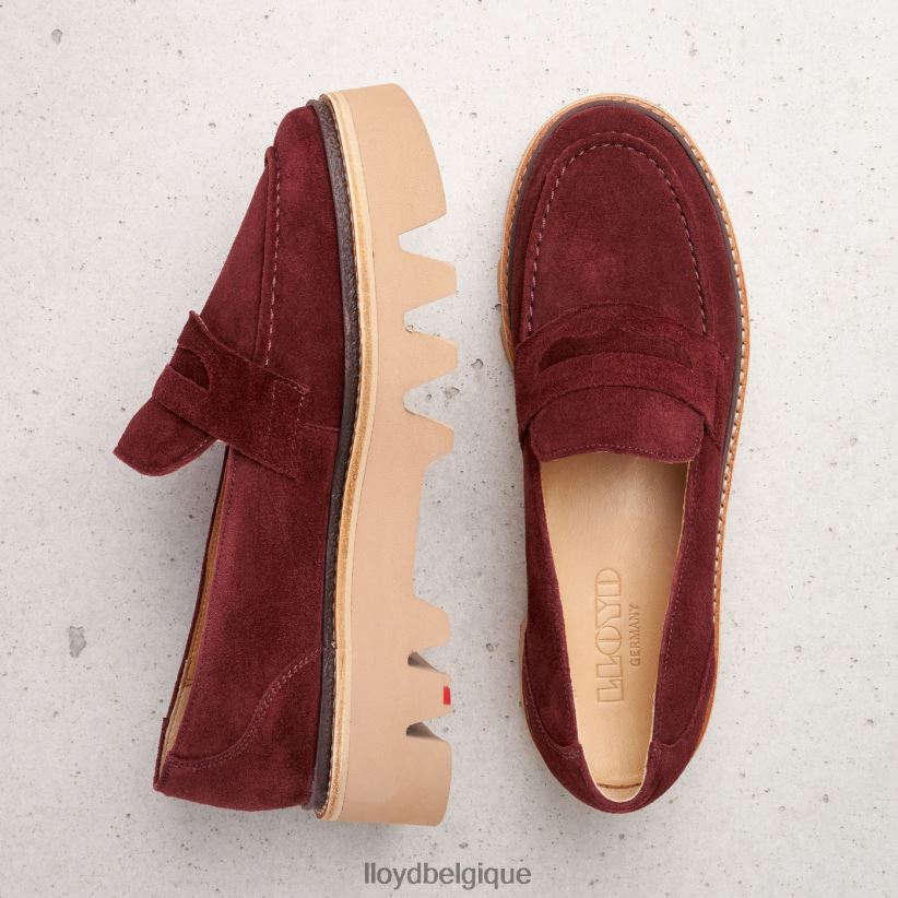 LLOYD pantoufle à enfiler en cuir femmes rouge 4Z6Z661073 chaussures