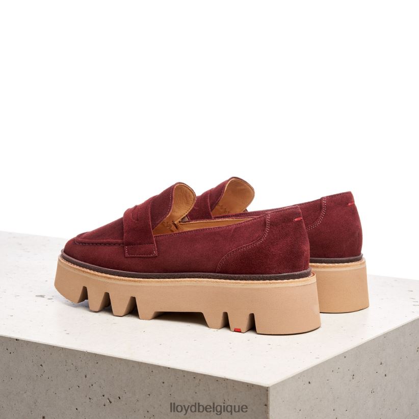 LLOYD pantoufle à enfiler en cuir femmes rouge 4Z6Z661073 chaussures