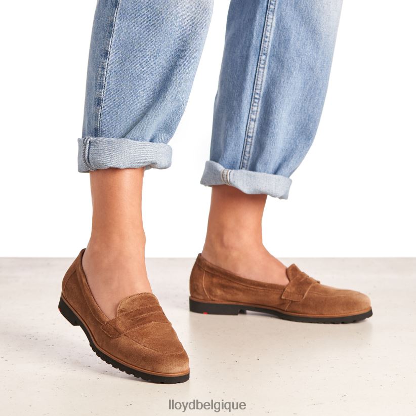 LLOYD pantoufles en cuir à enfiler femmes brun 4Z6Z661148 chaussures