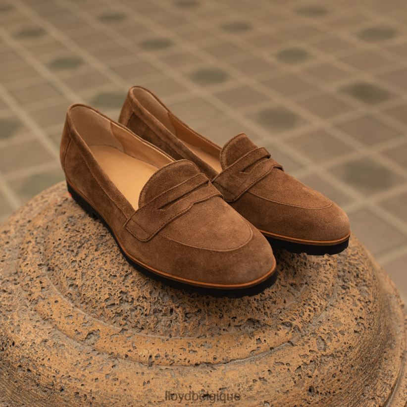 LLOYD pantoufles en cuir à enfiler femmes brun 4Z6Z661148 chaussures