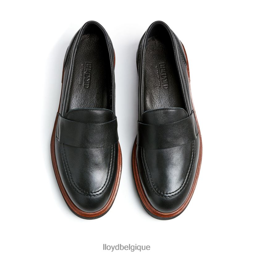 LLOYD pantoufles en cuir à enfiler femmes noir 4Z6Z661116 chaussures