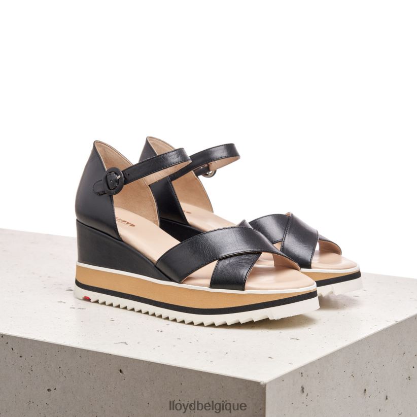 LLOYD sandale compensée femmes noir 4Z6Z661208 chaussures